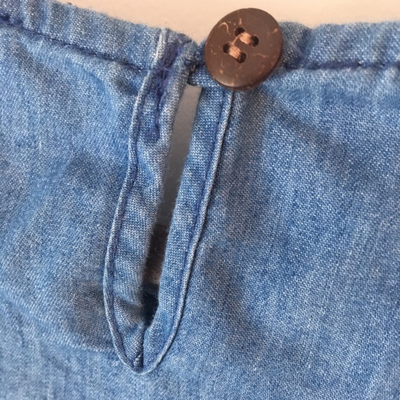 Rebellion Denim Cold-Shoulder Top - Picture 3 of 4